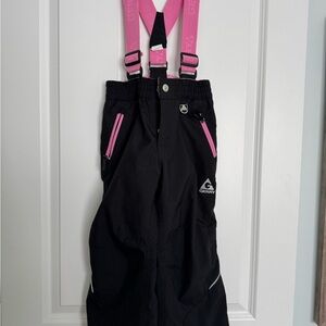 Gerry Black Snow Pants with Pink Accents